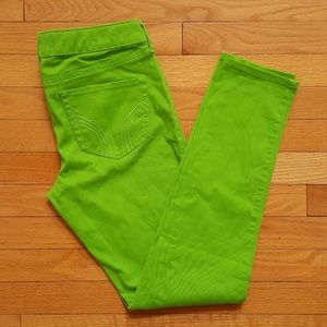 Hollister Green Straight Leg Jeans Junior Size 7